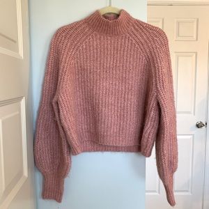 zara | balloon sleeve sweater